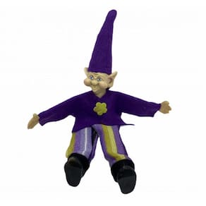 Imagem Duende Travesso Lilás Articulável Resina 20 Cm