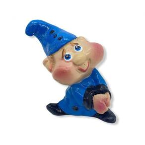 Imagem Duende Dundo Azul Escultura Resina 07 Cm