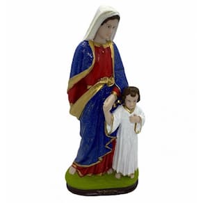 Imagem Santa Passa Na Frente Escultura Resina Estátua 29 cm