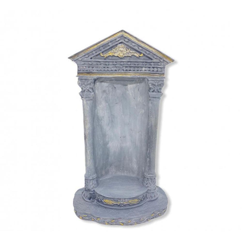Imagem Oratório Cinza Escultura Resina 24 Cm
