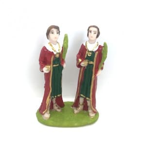 Imagem São Cosme e Damião Escultura Resina 22 cm