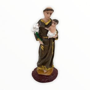 Imagem Santo Antônio Escultura Resina Estátua 07 cm