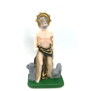 Imagem São Lázaro Escultura Resina Estátua Estátua 07 cm