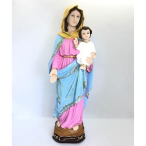 Imagem Nossa Sra Do Rosário Escultura Resina Estátua 33 cm