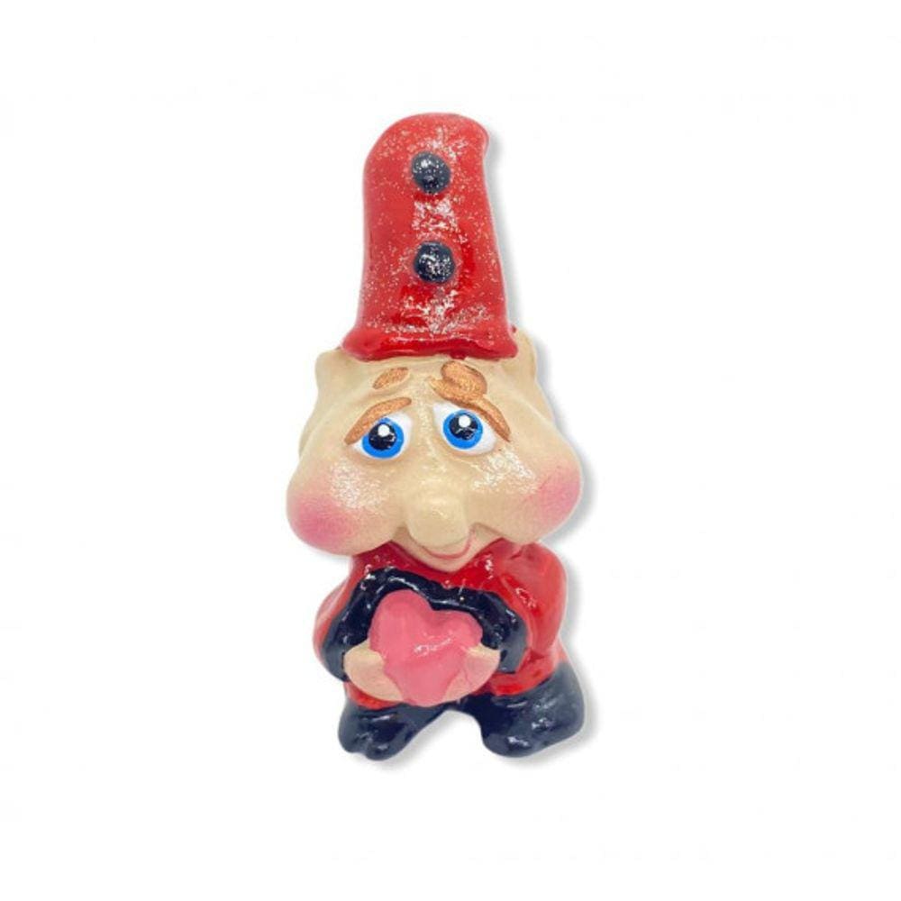 Imagem Duende Dundo Vermelho Escultura Resina 07 Cm