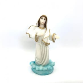 Imagem Rainha da Paz Escultura Resina Estátua 07 cm