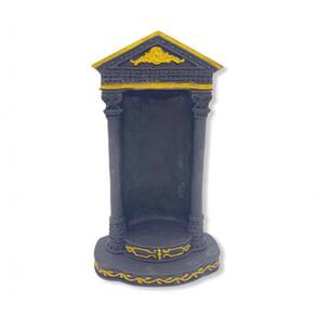 Imagem Oratório Preto e Dourado Escultura Resina 24 Cm