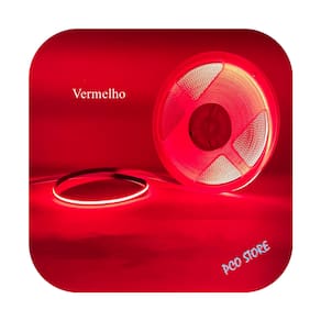 Fita De Led Cob 12v 5m Ip20 320 Led/m 14w/m Vermelho