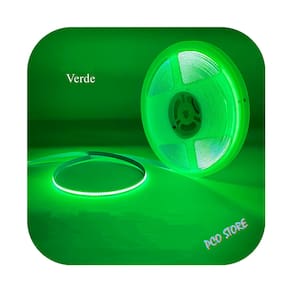 Fita De Led Cob 12v 5m Ip20 320 Led/m 14w/m Verde