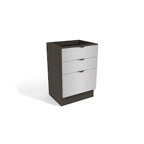 Balcão para Cozinha 3 Gavetas Kappeberg Onix/Steel