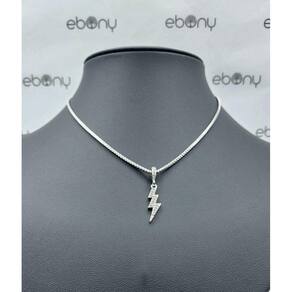 Conjunto Pingente Raio De Iansã + Corrente Banhado Rhod