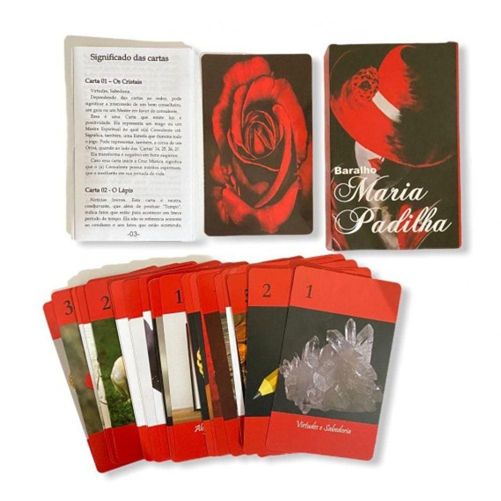 Baralho Maria Padilha 36 Cartas Coloridas Oráculo E Manual