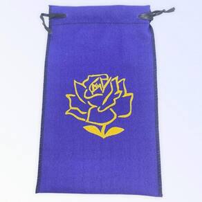Estojo Para Cartas Flôr Roxo Em Tecido 22x14 Cm