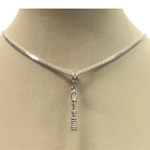 Conjunto Pingente Ibiri Nanã + Corrente Banhado À Rhodium
