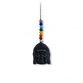Feg Shui Buda Preto Para Pendurar Contas 7 Cores 45 MM