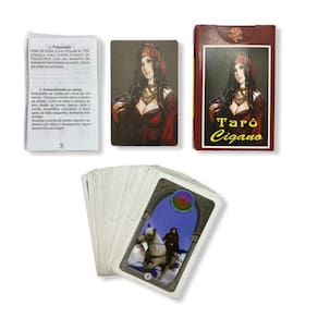 Tarot Cigano Vinho 36 Cartas e Manual
