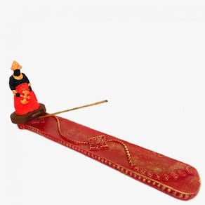 Imagem Incensário Xangô Vermelho Resina 24 Cm