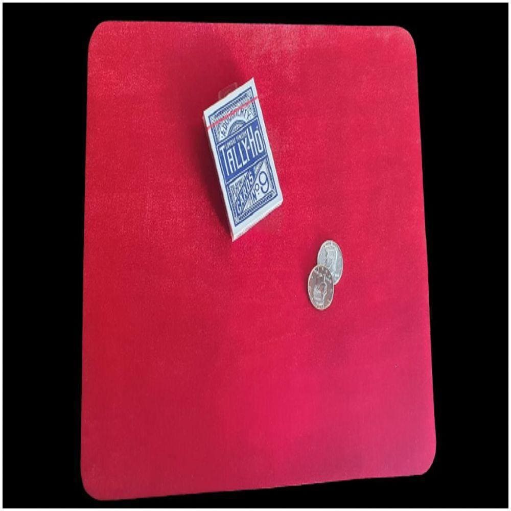 Tapete Aveludado Portátil para Cartas B+ Vermelho
