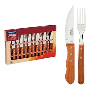 Conjunto para Churrasco Tramontina 12 Peças em Aço Inox - Gafo e  Faca