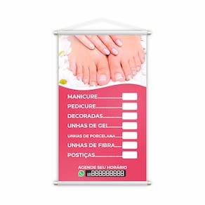 Banner Nail Design Manicure e Pedicure Contato Grande