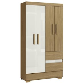 Guarda Roupa Solteiro 4 Portas 2005142 Atacama Off White ARMoveis