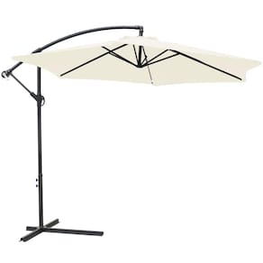 Ombrelone Lateral Suspenso 3M Jardim de Alumínio com Base Manivela e Capa Importway IWOBL-300