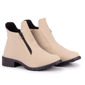 Bota Cano Curto Básica M&D Store Com Fecho De Zíper Calce Fácil e Conforto