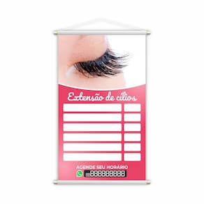 Banner Extensão de Cílios Preço Contato Salão Grande