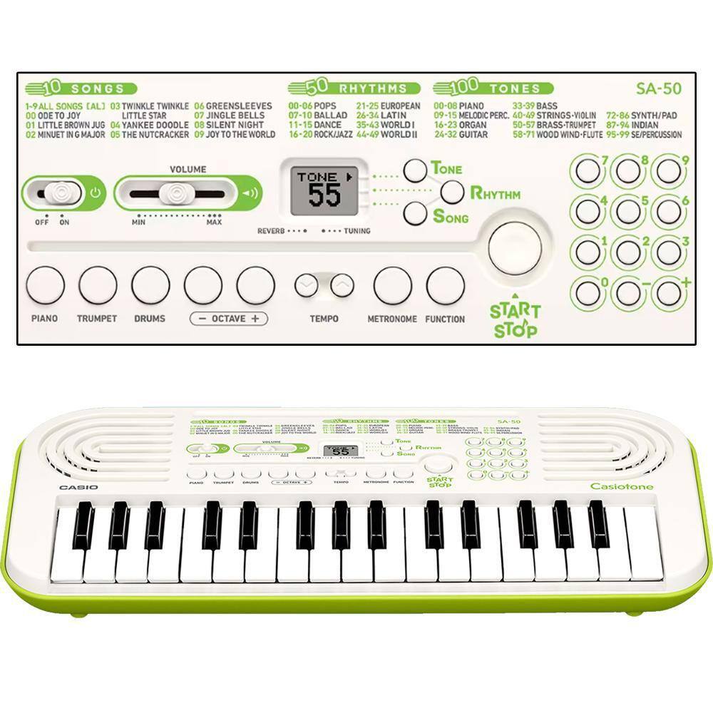 Teclado Musical Infantil iniciantes portátil 32 teclas Casio Sa-51