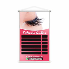 Banner Extensão de Cílios Contato Fundo Preto Grande