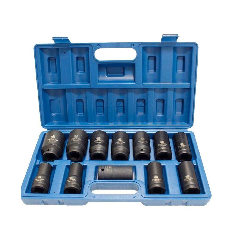 Jogo Soquete Longo Impacto 3/4 17-38Mm 12 Pecas Bremen 9465