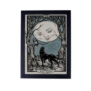 Lindo Quadro decorativo bruxaria carta tarot lua P8442