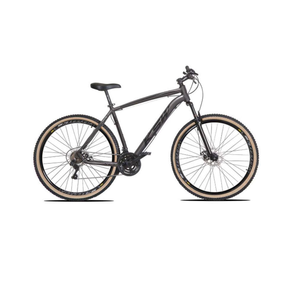 Bicicleta Aro 29 Ksw Xlt 24v Freio a Disco Garfo Com Suspensão Mtb 29 Alumínio Pneu com Faixa Bege - Grafite