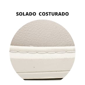Tenis Casual Sneaker Couro Collins Masculino Bege Calce Facil Elastico Solado Costurado