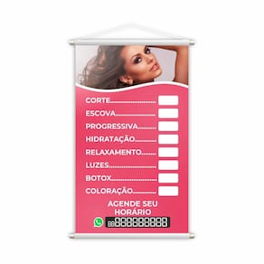 Banner Salão de Beleza Cabeleireiro Corte Escova Grande