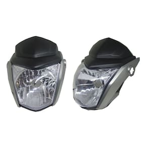 Carenagem + Farol FAN 150 ESDI - FAN 160  ESD 2015 - 2016 CINZA METALICO