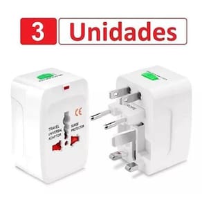 3 Adaptadores Tomada Europeu Universal Argentina México Eua