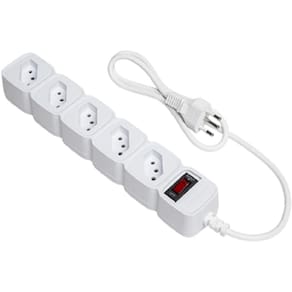 Filtro de Linhas Intelbras EPE 205 PT 5 Tomadas 1 METRO- 4824200 Branco Bivolt