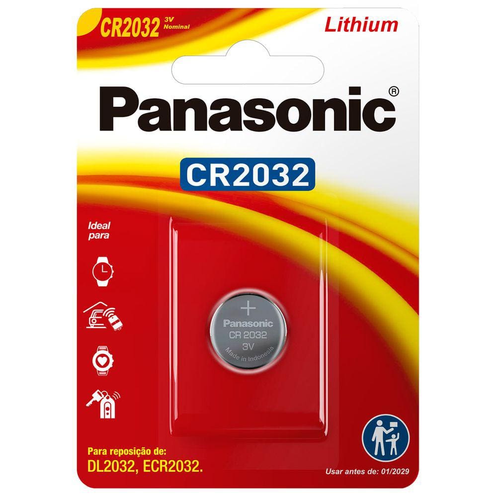 Bateria de Lithium 3V com 1 CR2032/1B100