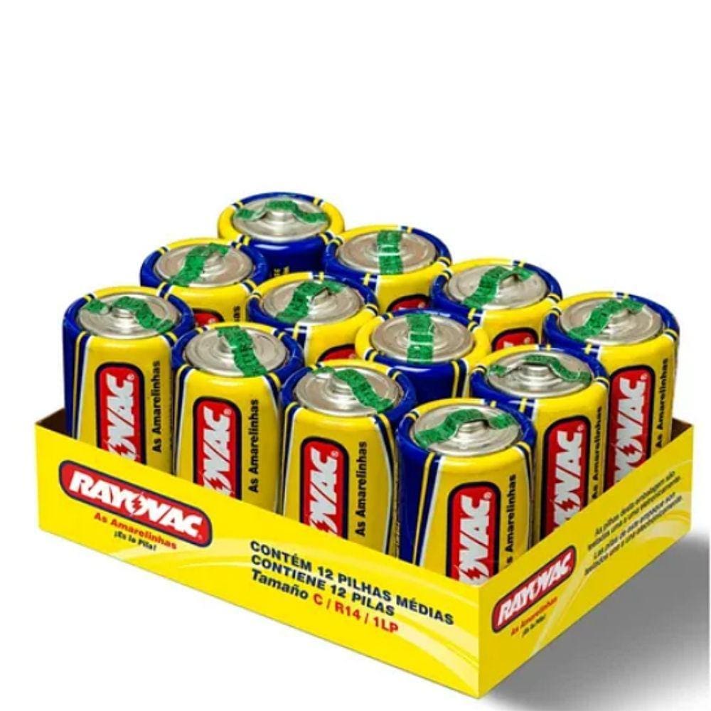 Pilha Comum C Bandeja com 12 10105