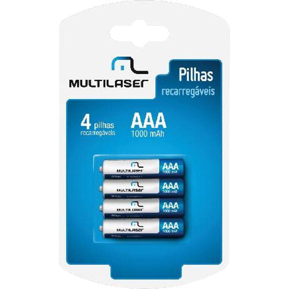 Pilha Recarregavel AAA 1000MAH C/4 CB050