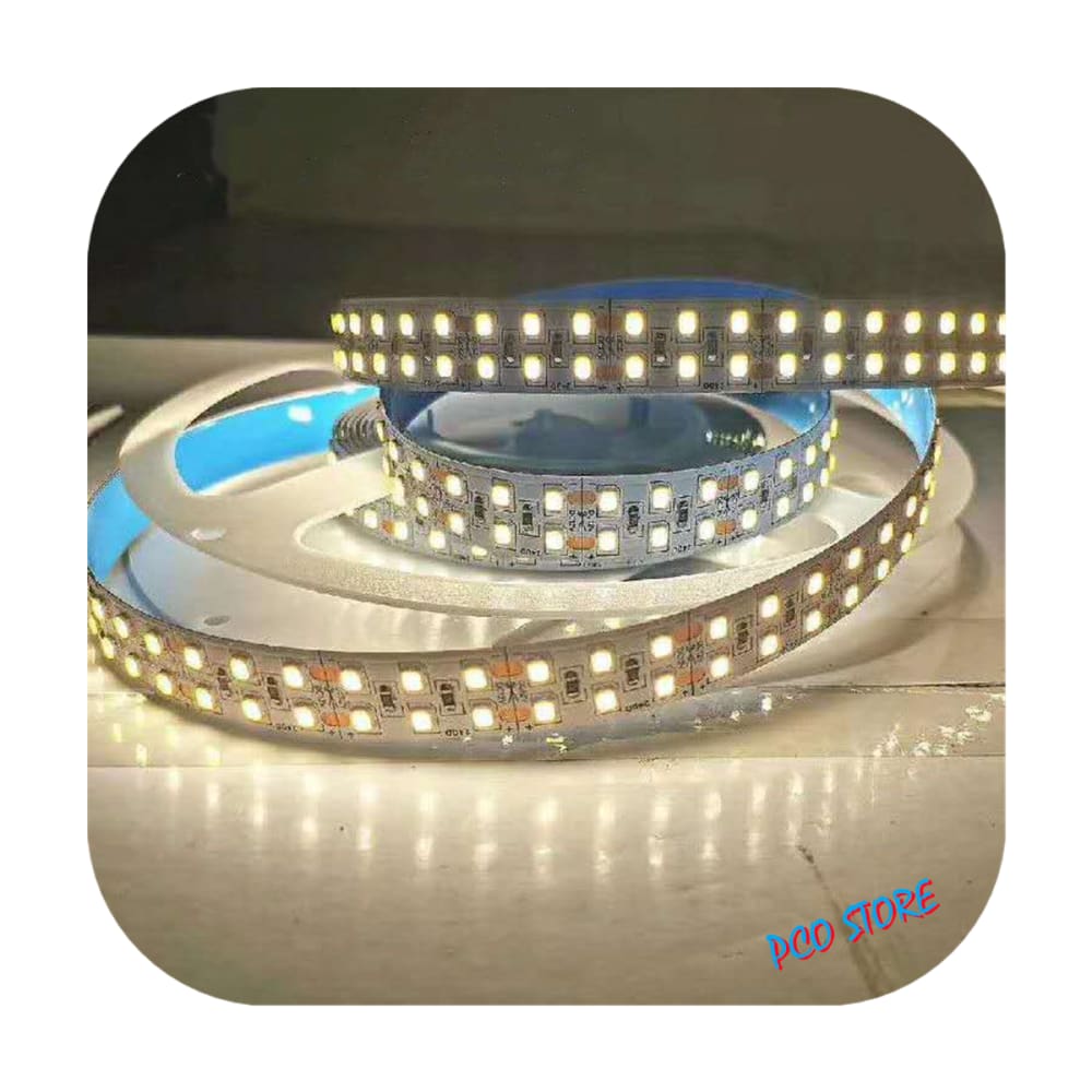 Fita De Led Dupla Alto Brilho 3528 5m 32w 240led/m 24v Ip20 4000K Branco Neutro
