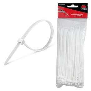 Kit 100 Abraçadeiras Nylon Branca 2Mm X 150Mm Enforca Gato