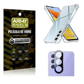 Kit Capinha Samsung M54 5g 6.7" + Película de Câmera + Película 3D Armyshield