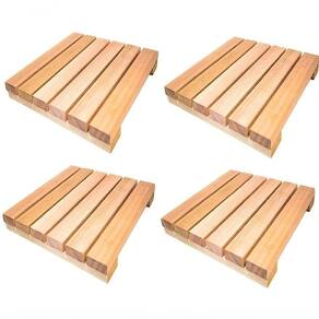 Combo Deque Madeira Pinus 4 Uni 50X50Cm De Qualidade