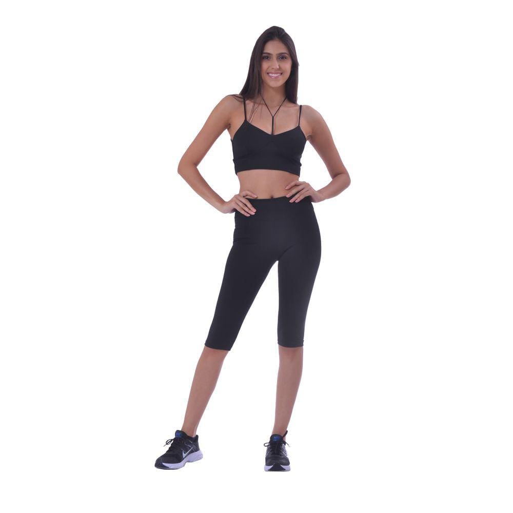 Calça Legging Cintura Alta Corsário Suplex Capri Lisa