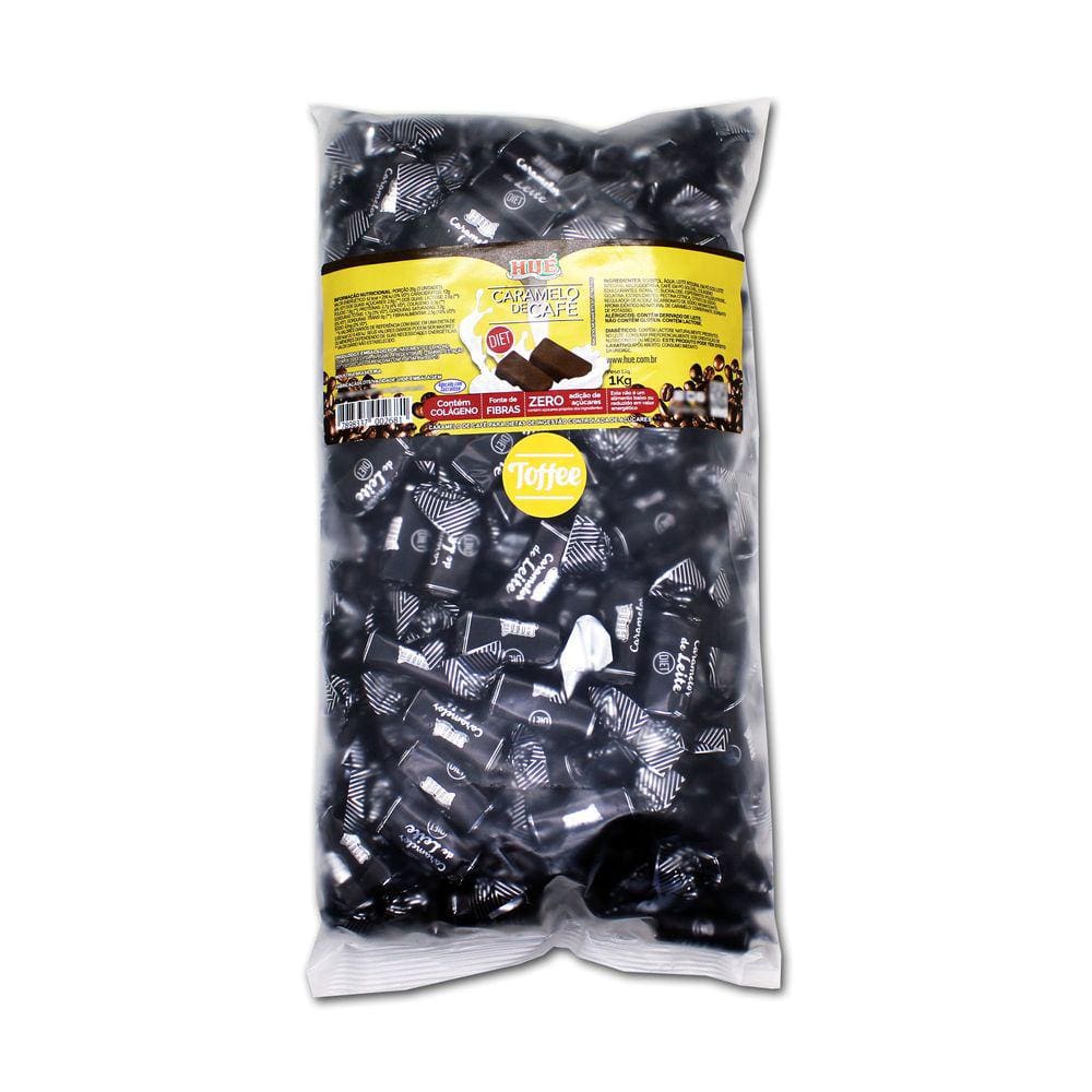 Bala Toffee Caramelo De Café Diet 1Kg Hué Alimentos