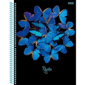 Caderno Espiral Universitário Papilio 1 Matéria 80 Folhas Capa Dura São Domingos