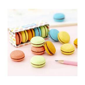 Borracha Escolar Macarons Divertidas Super Fofas 5 Unidades