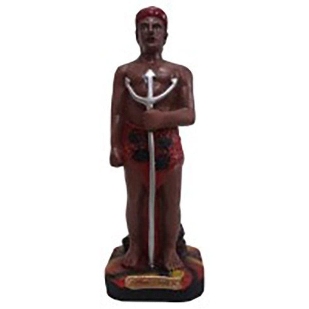 Imagem Exu Tranca Ruas Escultura Gesso Estatua 20 Cm